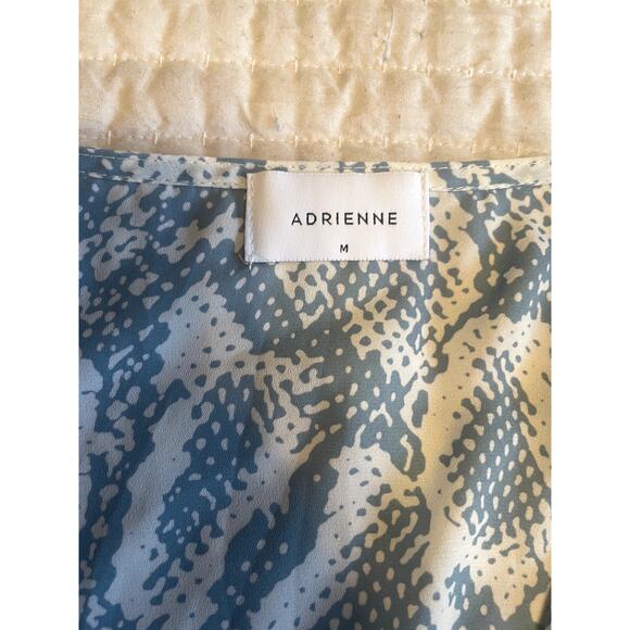 Adrienne Snakeskin Print Blouse Wide flowy Sleeves Size M - Picture 3 of 6